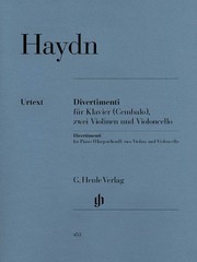 Haydn Divertimenti for Piano 2 Violins & Cello Henle Urtext Sheet Music Book