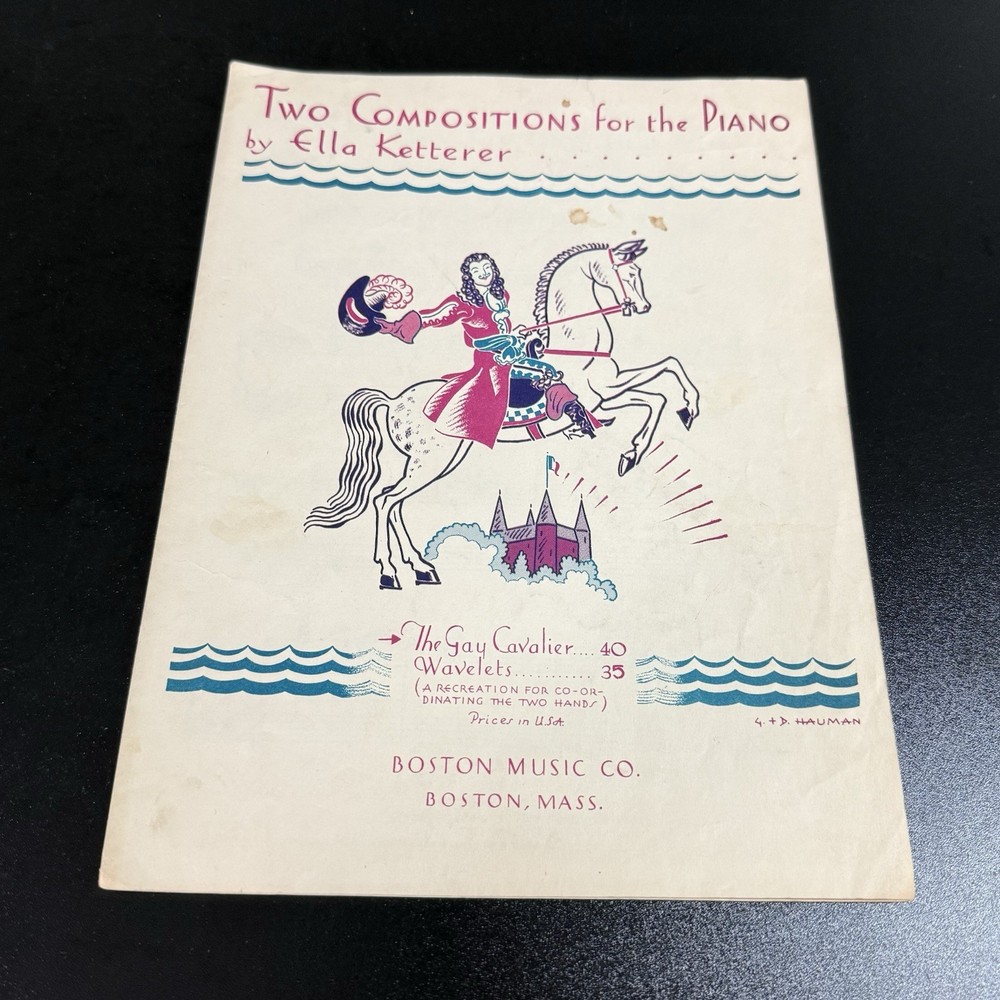 Vtg 1936 The Gay Cavalier For The Piano By Ella Ketterer Sheet Music