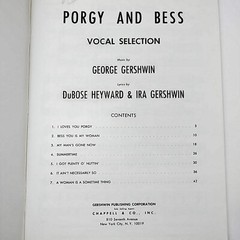 1959 Porgy and Bess Vocal Selections From PB 46 Pages Sidney Portier