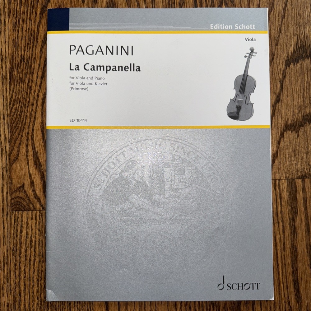 Paganini La Campanella for Viola and Piano (Primrose) ED 10414