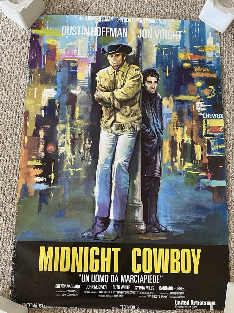 Vintage poster Midnight Cowboy,Italian Edition, Dustin Hoffman,Jon Voight