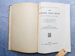 The School Song Book Antique Sheet Music Students Edition 1913
