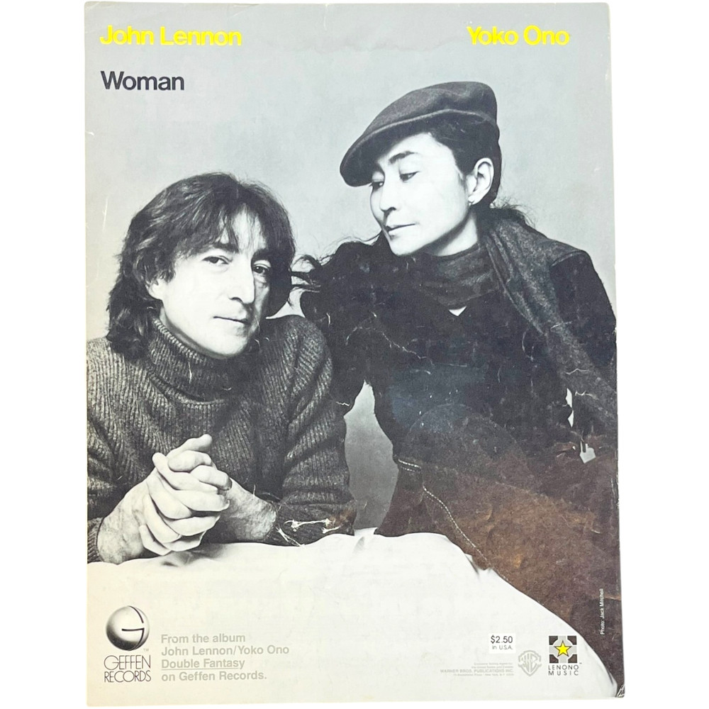 John Lennon & Yoko Ono – Woman Sheet Music Piano Vocal Guitar 1981 Lenono
