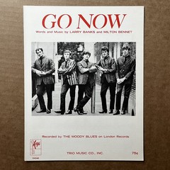 Lot of 3 THE MOODY BLUES Go Now Sheet Music 1965 *New Old Stock*
