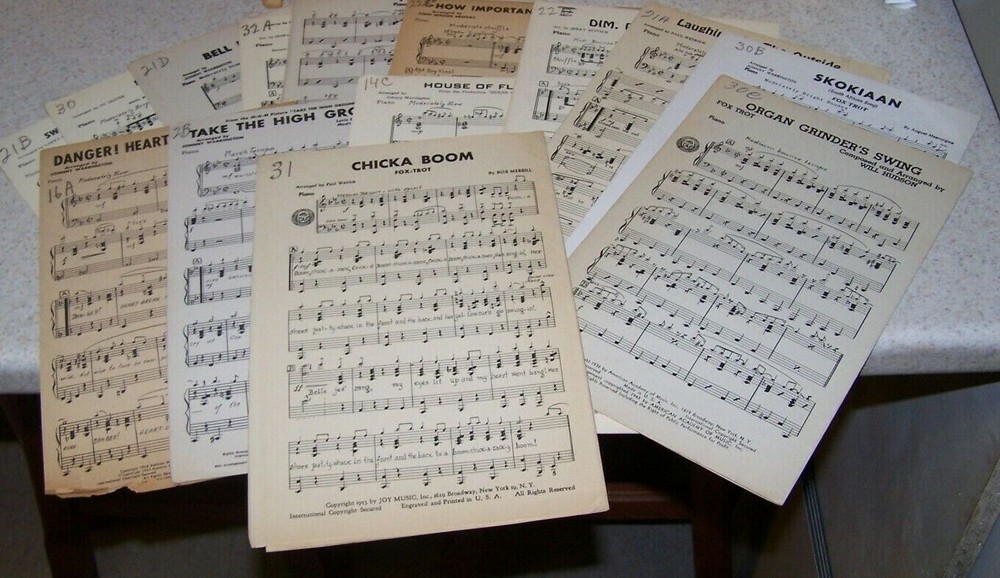 Lot of 14 Vintage Sheet Music Folios – Octavo Size – Mainly 1950&rsquo;s – GUC