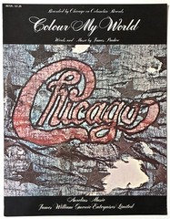 1970 CHICAGO « COLOUR MY WORLD » SHEET MUSIC – POP ROCK ERA GROUP – COLOR
