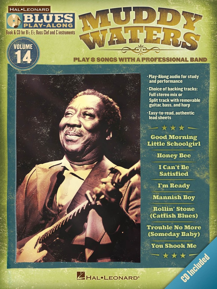 Muddy Waters Blues Play-Along Vol 14 Bb Eb C BC Instruments Sheet Music Book CD