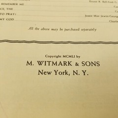 Witmark Collection Sacred Male Quartets Sheet Music Song Book 1951