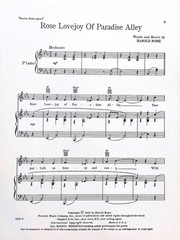 Rose Lovejoy Of Paradise Alley Sheet Music Destry Rides Again Harold Rome 1959