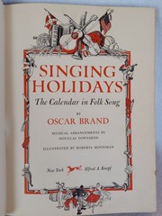 Singing Holidays The Calendar In Folk Songs 1957 Oscar Brand Unusual Music