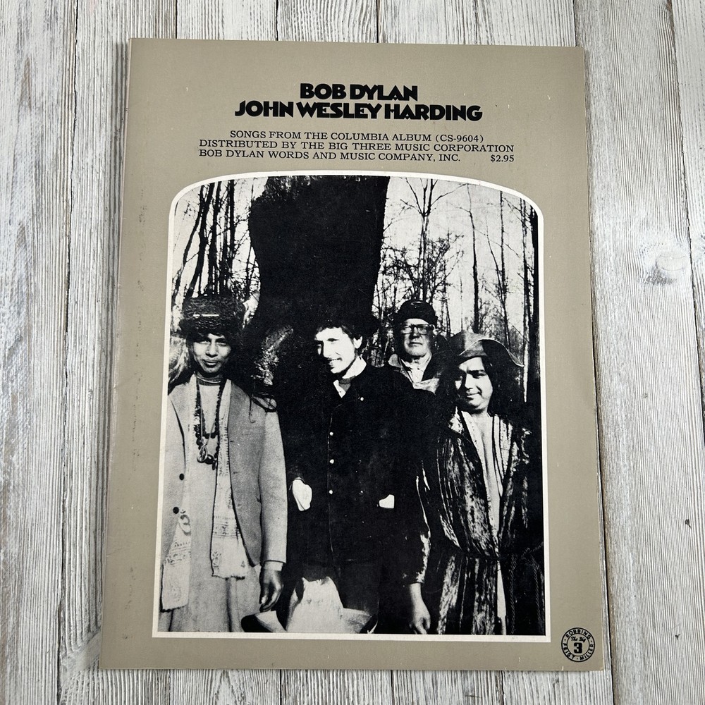 Bob Dylan John Wesley Harding Vintage Sheet Music Songbook Piano Vocal Guitar