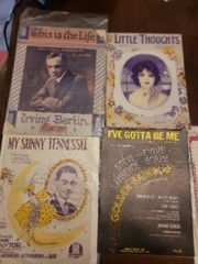 Vintage Lot Of 19 Sheet Music Pages Some Irving Berlin 20s 50s