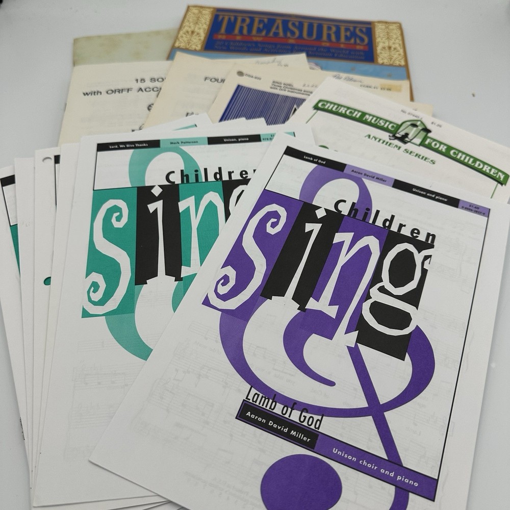 Lot 13 VTG Christian Choir Children Traditional Sheet Music & Instruction Books