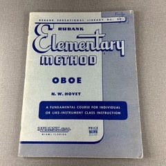 Rubank Elementary Method for Oboe No 40 by N W Hovey 1934 Paperback
