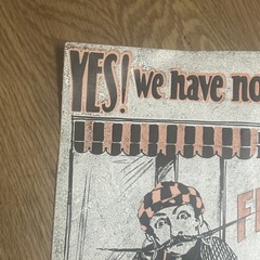 YES! WE HAVE NO BANANAS 1923 ART & MUSIC SHEET FRANK SILVER IRVING COHN