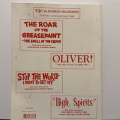 Lionel Bart&rsquo;s Oliver! TRO Richmond Music Folios Series Vocal Score Sheet Music