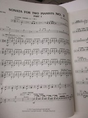 Claude Bolling Sonata for Two Pianists No 2 Piano String Bass Drums Sheet Music