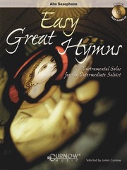 Easy Great Hymns for Alto Sax Solo Christian Sheet Music Play-Along Song Book CD
