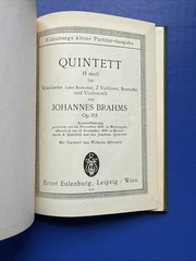 Brahms – Clarinet Quintet Op. 115 – Hardcover Eulenburg Miniature Study Score