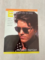 MICHAEL DAMIAN 1991 sheet music WHAT A PRICE TO PAY 5 pages (NM shape)