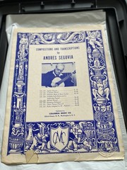 Vtg Andres Segovia Melody Classical Guitar Solo Sheet Music Song Transcriptions