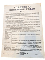 1937 FORSTER C ENSEMBLE FOLIO NO. 1 Accordion Music