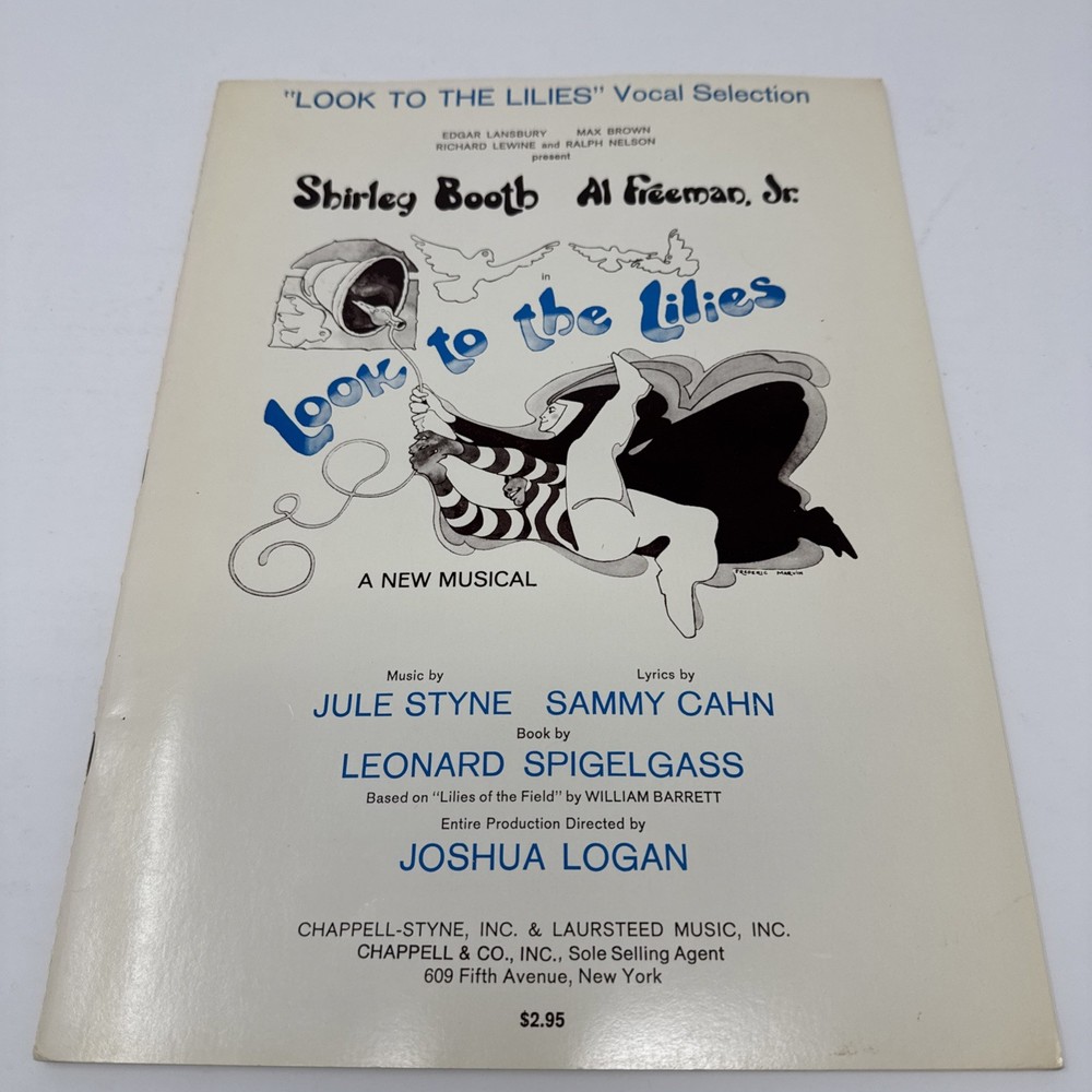 Vtg 1963 « Look To The Lilies » Broadway Vocal Selection Piano First Performance