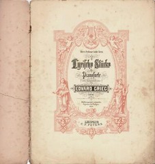 Grieg Lyrical Pieces Sheet Music Book Opus 43 6 songs titles in German 19 pages