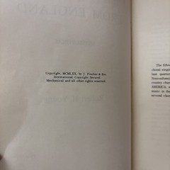 The Anthrm in England and America Mixed Voices 1970