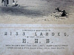 c1860 Pisa Polka Victorian Music Sheet E.H.B. Brandard Italy Leaning Tower of