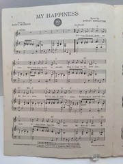 My Happiness Sheet Music Connie Francis Piano Voice 50s Rock N Roll Pop F4G