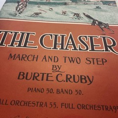 Antique Albright The Chaser March & Two Step Piano Score Sheet Music 1904 USA