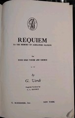 Valentina Kozlowski, Verdi Requiem / For 4 Solo Voices & Chorus, Vocal Score X 2