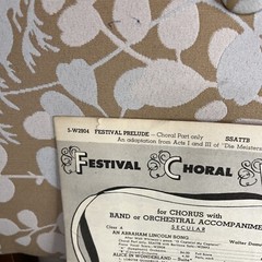 1936 Festival Prelude by Richard Wagner Choral Only Sheet Music M. Witmark & Son