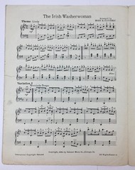 The Irish Washerwoman Piano Solo Sheet Music By Mort H. Glickman Calumet 1935