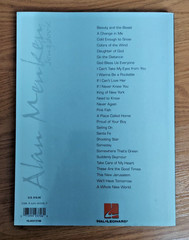 Alan Menken Songbook for Piano Vocal Guitar Book Paperback VGUC