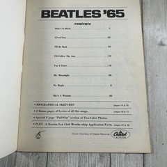 Vintage The Beatles &rsquo;65 Sheet Music Book Hansen Publications 1965 Pop Rock