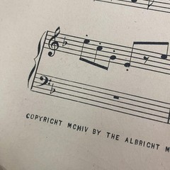 Antique Albright The Chaser March & Two Step Piano Score Sheet Music 1904 USA