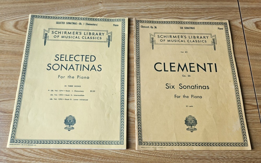 Schirmer&rsquo;s Library of Musical Classics Selected Sonatinas 1904 and Clementi 1941