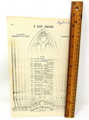 I Got Shoes Sheet Music Spiritual 1945 Piano SSA Womens Voices Swift US Seller