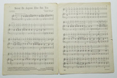 Ricky Nelson Never Be Anyone Else But You 1958 Sheet Music
