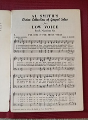 1951 Singspiration LOW VOICE #6 Six Gospel Music Songbook Baritone & Alto Solos
