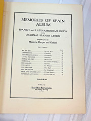 Memories of Spain Album: Spanish and Latin-American Song Successes Sheet Music
