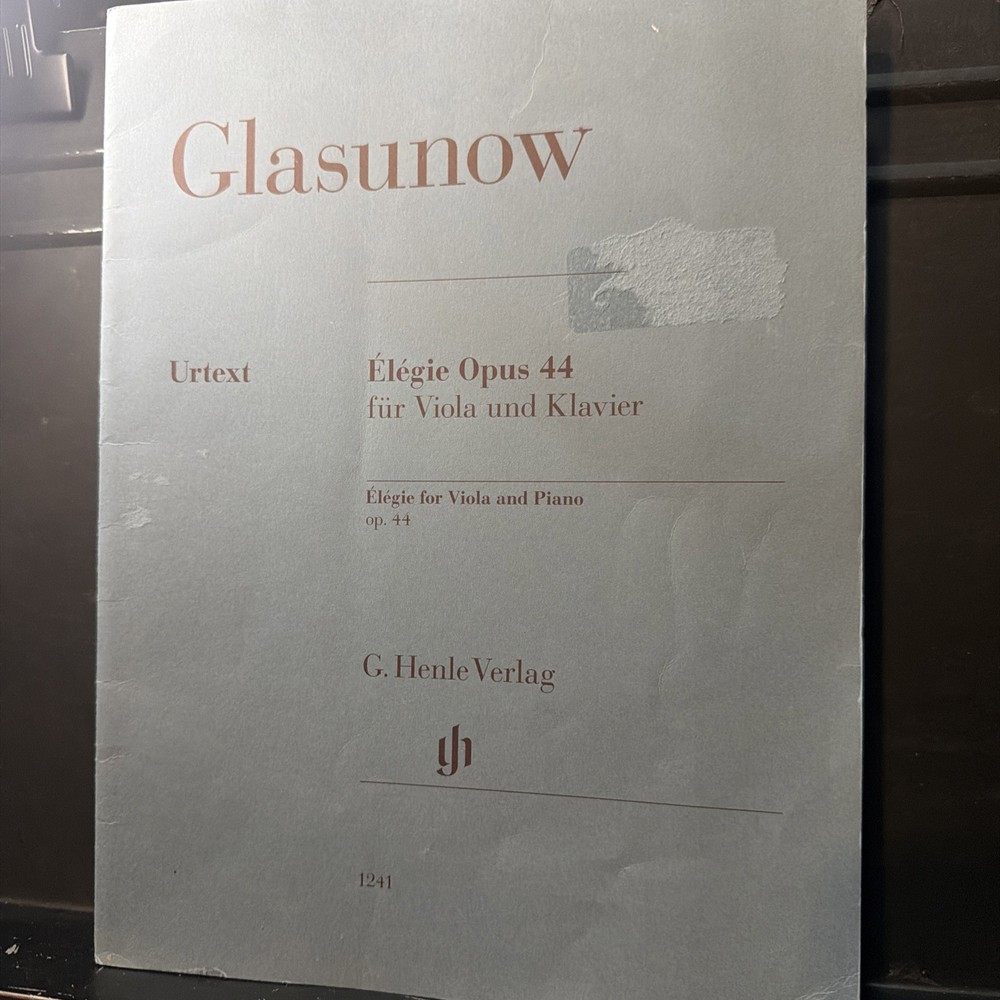 Elegie op 44 – Viola and piano – urtext – score, Glasunow, Rahmer*-