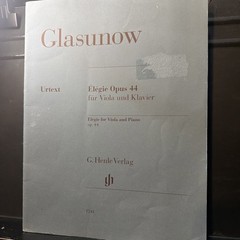 Elegie op 44 – Viola and piano – urtext – score, Glasunow, Rahmer*-