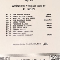 1901 Krogmann 12 Zephyrs From Melodyland Violin & Piano Sheet Music Songbook