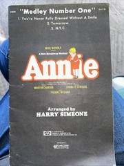 Annie Sheet Music Piano Vocal Selections Book 56 Pages 1977
