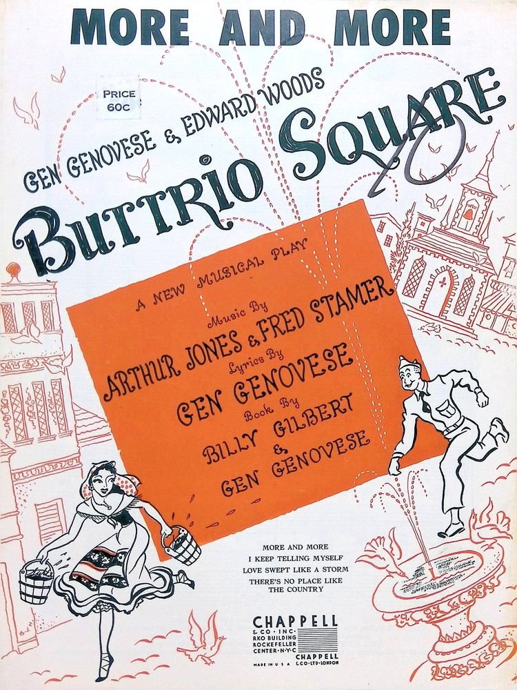 More And More Sheet Music Buttrio Square 1952 Musical Flop Fred Stamer Genovese