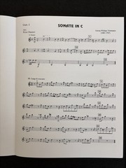 Guitar Quartet Sheet Music – Telemann Sonata in C – Full Score & Parts DO15