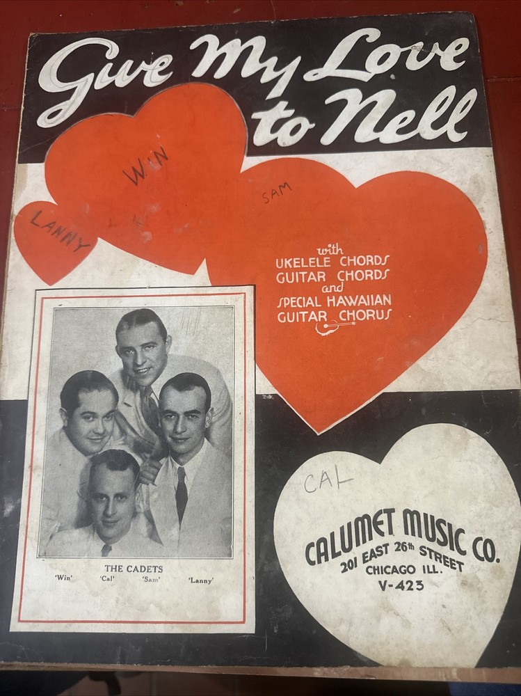 Give My Love to Nell – Arr Mort H. Glickman – Sheet Music 1935